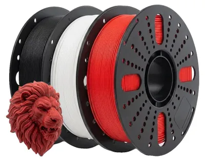 Productafbeelding van 3D-printerfilament, PETG-materiaal, compatibel met de meeste printers, PETG-1BK-1WT-1RD