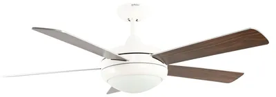 Obrázok produktu pre Stropný ventilátor Ursa White Silver / Lopatky z orechového dreva s osvetlením a diaľkovým ovládaním