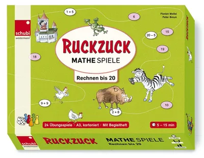 Produktbild von Ruckzuck Mathespiele. Spielend rechnen im Zahlenraum bis 20