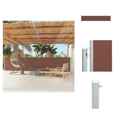 Produktbild von vidaXL Seitenmarkise Ausziehbar 117x600 cm Braun -  Sonnenschirme & Sonnenschutze