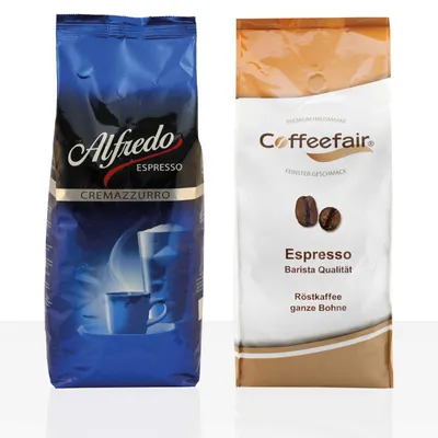 Produktbild von Darboven Alfredo Espresso Cremazzurro 6 x 1kg + Coffeefair Espresso 1kg