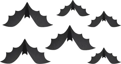 Produktbild von Halloween Papierdeko FLEDERMÄUSE 6St.