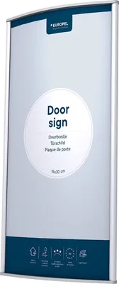 Produktbild von EUROPEL Türschild 150 x 300 mm silber