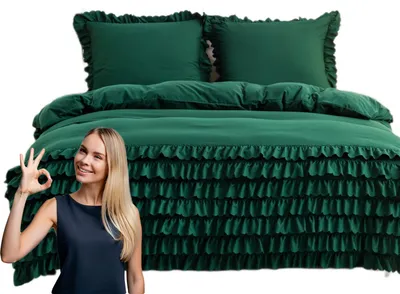 Produktbild von JadorDecor Bettwäsche 160x200 mit Rüsche hohe Qualität