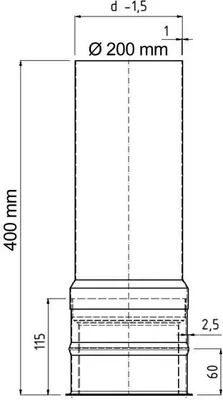 Produktbild von Wandfutter doppelwandig mit Verlängerung FAL Ø200/400mm