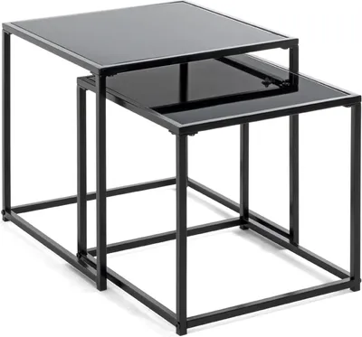 Produktbild von Beistelltisch >25557< (2er-Set) in schwarz - 35x35x35 (BxHxT)