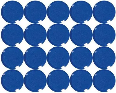 Immagine prodotto di MAUL Magnete MAULpro rotondo 20 pezzi 0,3 kg plastica ferrite infrangibile eroso verniciato Ø 2 x 0,75 cm blu