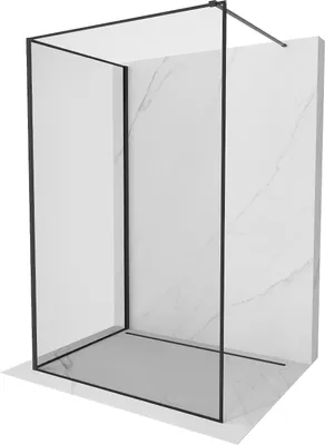 Obrázek produktu pro Mexen Kioto sprchová stěna Walk-in 130 x 70 cm, černý rám, černá - 800-130-212-70-70-070