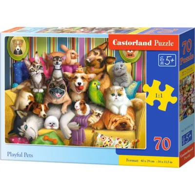 Obrázek produktu pro Puzzle 70 dílů Playful Pets Castorland 70176