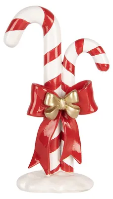 Produktbild von Clayre & Eef Weihnachtsdekorationsfigur Zuckerstange 16x8x26 cm Rot Kunststoff