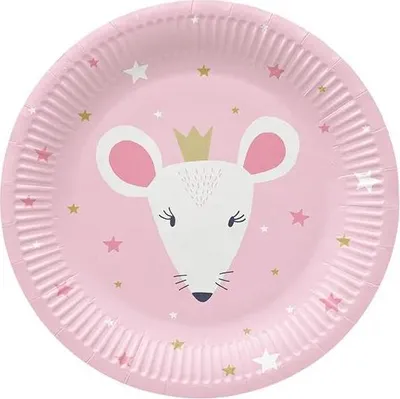 Productafbeelding van Ronde papieren borden "Magische Vrienden", 23 cm, 10 stuks