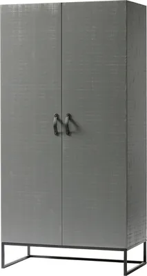 Produktbild von Woood Morris Garderobenschrank Aus Kiefer, 2-Türig, Grau