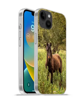 Produktbild von MuchoWow® Handyhülle Schutzhülle Hülle für Apple iPhone 14 Plus - Soft case Pferd - Wald - Gras Silikon Softcase Handy Hülle - Abbildung