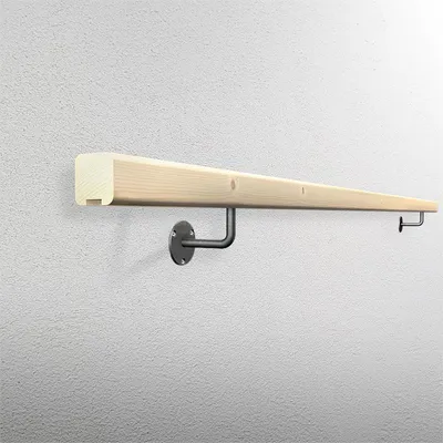 Produktbild von Claro - Wandhandlauf-Set aus Holz + Halterungen zur Befestigung