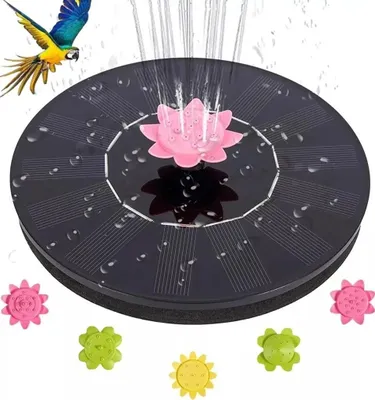 Produktbild von Wasserspiel Springbrunnen Solar Rund Teichpumpe Solarpumpen Pumpe Aussen für Garten, Vogel-Bad, Teich, Fisch-Behälter Wasserspiel Dekoration