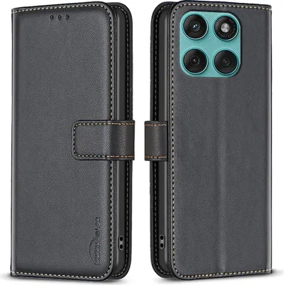 Produktbild von Motorola Edge 60 / 60 Fusion Hülle - BINFEN Klapphülle - Schwarz