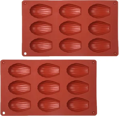 Produktbild von Mini-Madeleine-Backformen – Ziegelrot