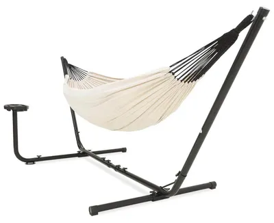 Immagine prodotto di Amaca con struttura e tavolino, ideale per giardino e campeggio