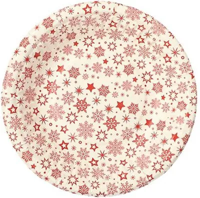 Produktbild von Schalen, Pappe rund Ø 19 cm · 3 cm weiss "Snöflinga"