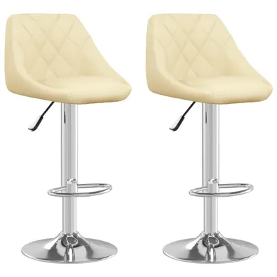 Produktbild von Barhocker 2 Stk. Creme Kunstleder
