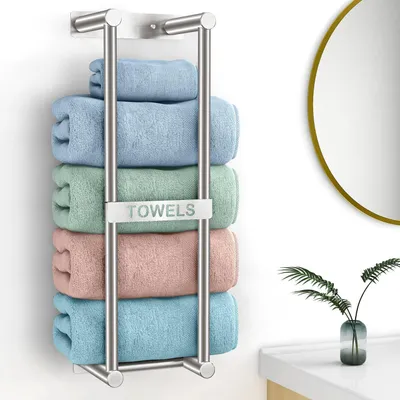 Immagine prodotto di Portasciugamani da bagno, montaggio a parete, argento, 56 cm, metallo