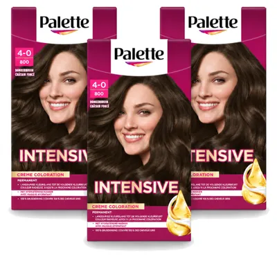 Productafbeelding van 3 x Poly Palette haarverf - Donkerbruin 800 - 115 ml - Voordeelverpakking - 3 stuks