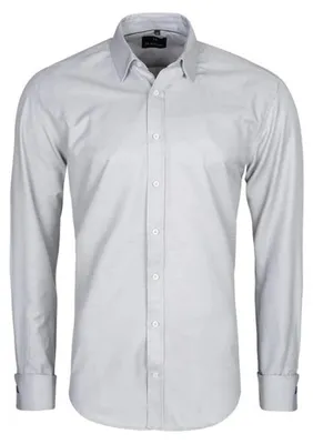 Immagine prodotto di Di Selentino - Camicia da uomo "Salzburg", vestibilità slim, taglia NA20 (114,3 cm), colore grigio