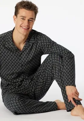 Produktbild von Schiesser Herren Pyjama lang nachtblau 48  ST