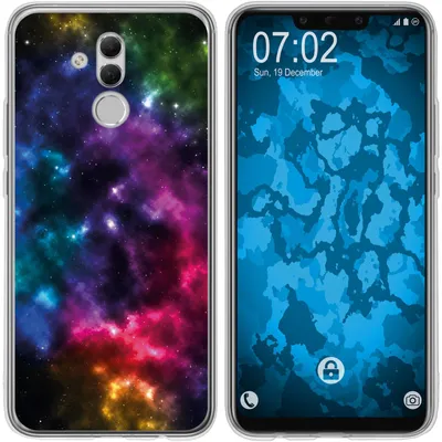 Produktbild von PhoneNatic Case kompatibel mit Huawei Mate 20 Lite Silikon-Hülle Space Nebula M8