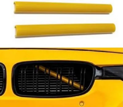 Produktbild von 2x Kühlergrill Streben in Gelb hinter dem Kühlergrill für BMW F20 F22 F23 F30
