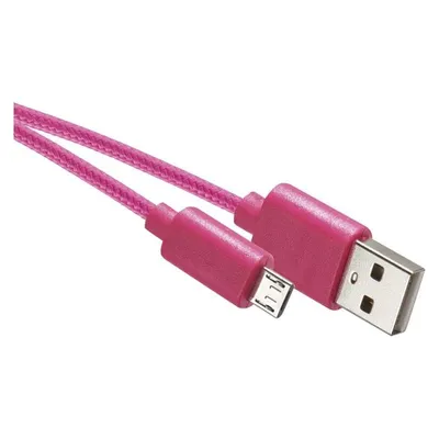 Obrázok produktu pre USB kábel 2.0 A/M - micro B/M 1m ružový 71559