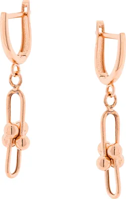 Produktbild von Ohrhänger aus 585 Rotgold mit modernen Kugeldetails