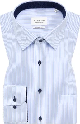 Produktbild von Eterna - Comfort Fit - Bügelfreies Herren Hemd (8992 E15P), Größe:46, Farbe:Blau (12)