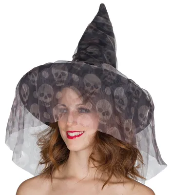 Produktbild von Hexenhut Skulls Totenköpfe Halloween