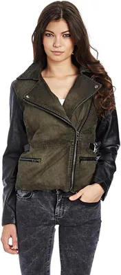 Produktbild von Red Bridge Damen Jacke Bikerjacke Frauen Übergangsjacke Steppjacke Khaki L