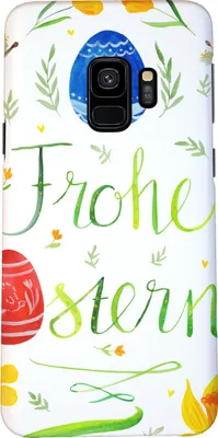 Produktbild von Mr. & Mrs. Panda Samsung Galaxy S9 Handyhülle Ostern Frohe Ostern - Weiß - Geschenk, Hülle, Ostergrüße, Handy Schutzhülle, Cover, Smartphone, Osterei, Bemalte Ostereier