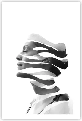 Produktbild von Poster - Poster ohne Rahmen - Frau Surrealismus Monochrom - 61x91,5 cm - Wand Bild - Wanddeko - Wandbilder - Kunstposter - Wandposter - Bilder - Kunstdruck - Wanddekoration - Wandbild P2XPA61x91-4430