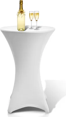 Immagine prodotto di Yakimz copritavolo bar allungabile tavolo bar Ø 60 cm copritavolo bistrot bianco