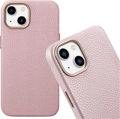Image de Icarer Litchi Premium Leather Case Iphone 14 Plus Magnetic With Magsafe Pink (Wmi14220711-Pk)