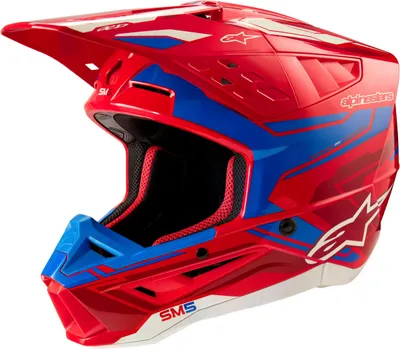 Zdjęcie produktu dla Kask motocrossowy Alpinestars Sm5 Act2 czerwony/B Rozmiar: S