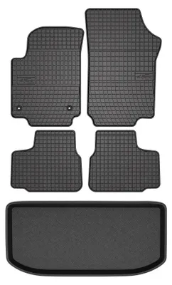 Produktbild von Gummimatten + Kofferraumwanne für Skoda Citigo 2011- (oberer Ladeboden) – Schwarz, passgenau – Wielganizator SolidPRO