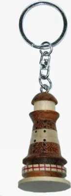 Produktbild von Schlüsselanhänger aus Holz - Leuchtturm