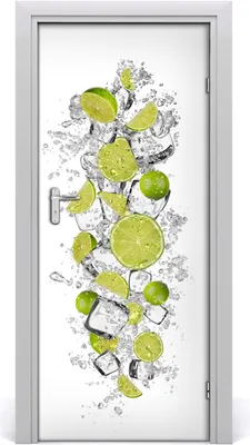 Produktbild von Tulup Türaufkleber 85x205 cm Dekorative Aufkleber Selbstklebend Wasserdichte Tapete Abnehmbar Schlafzimmer Wohnzimmer Wohnkultur - Limette