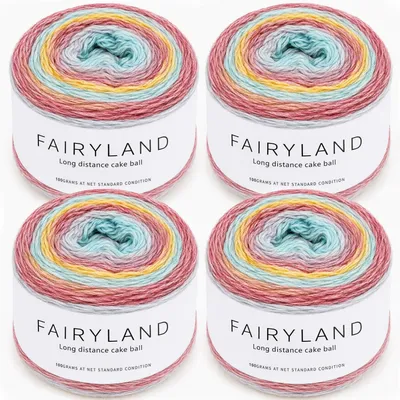 Produktbild von Farbverlaufsgarn 4x100g 4-fädig Bobbel Wolle Regenbogen für Häkeln & Stricken