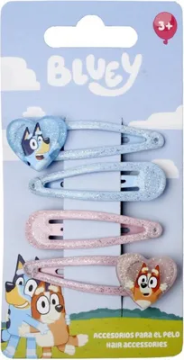 Produktbild von Bluey Haarspangen Set 4-teiliges Haarschmuck-Set für Kinder & Mädchen