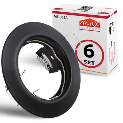 Produktbild von 6 x Einbaustrahler 863A-TP-BK, Schwarz, mit GU10 Fassung
