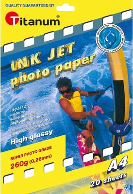 Produktbild von Fotopapier A4 260g 20 Blatt Titanum glänzend