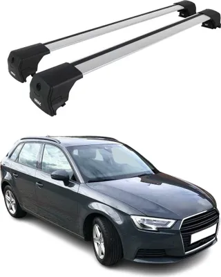 Produktbild von Dachträger Grundtäger für Audi A3 8V Sportback 2012-2020 75kg Alu Silber 2 tlg