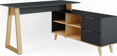 Obrázek produktu pro Stůl Vicco Nautica Antracit 138 x 60 cm se zásuvkami, XXL, Model 36904