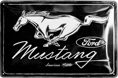 Produktbild von Nekupto Cedule 20x30 Ford Mustang (Horse Logo Black) NA22325